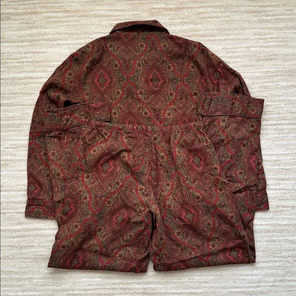 EUC Lauren Ralph Lauren Women's 2-Pc. Paisley-Print Pajamas Set Size Small